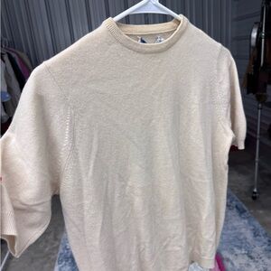 Vintage Ballantyne women’s cream 100% Cashmere Cream Crewneck Sweater